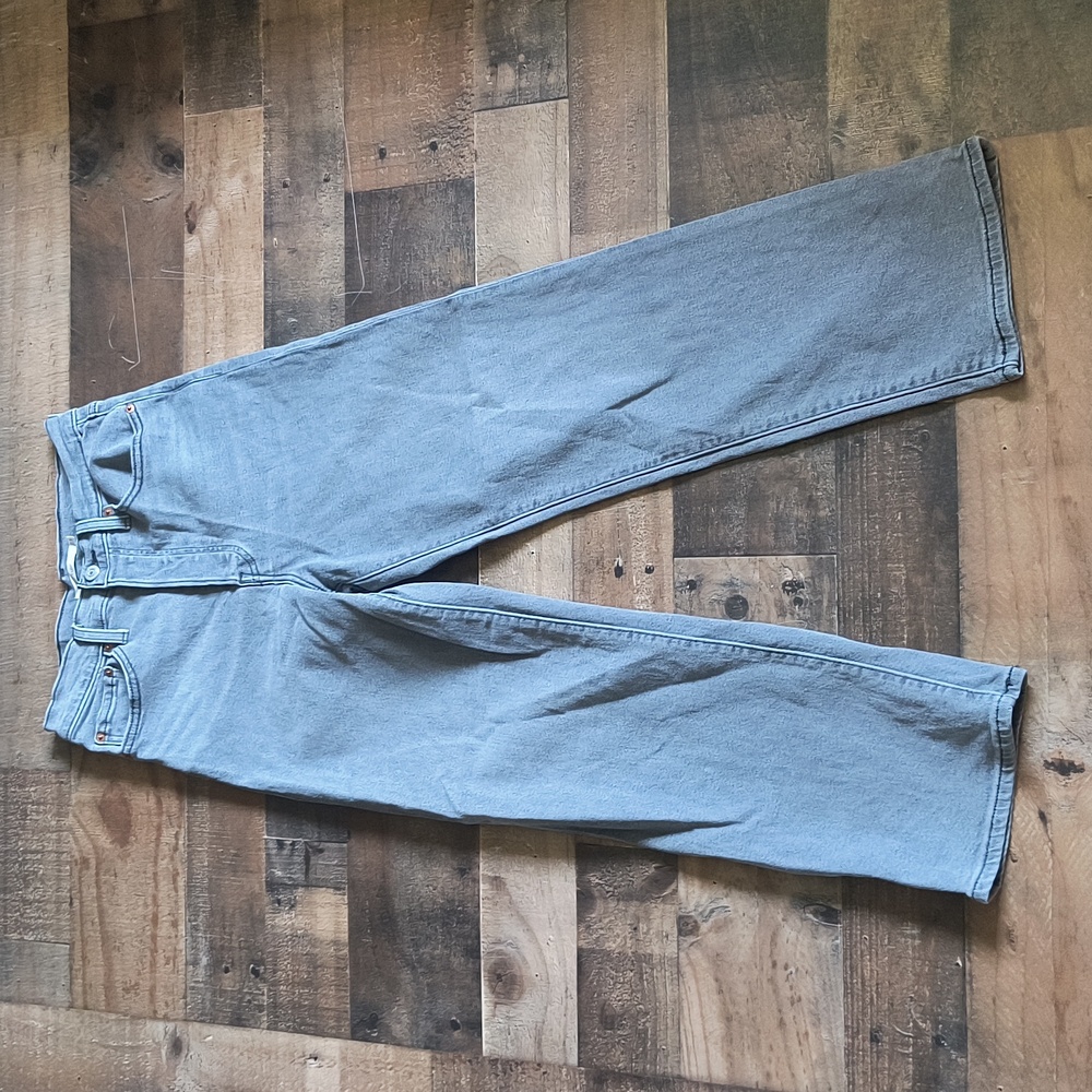 Levi's Gray Ribcage Straight Ankle Cropped Jeans Sz 27 Women - Picture 12 of 13